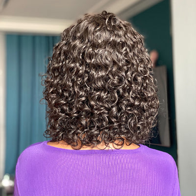 Deep Curly Bob With Bangs