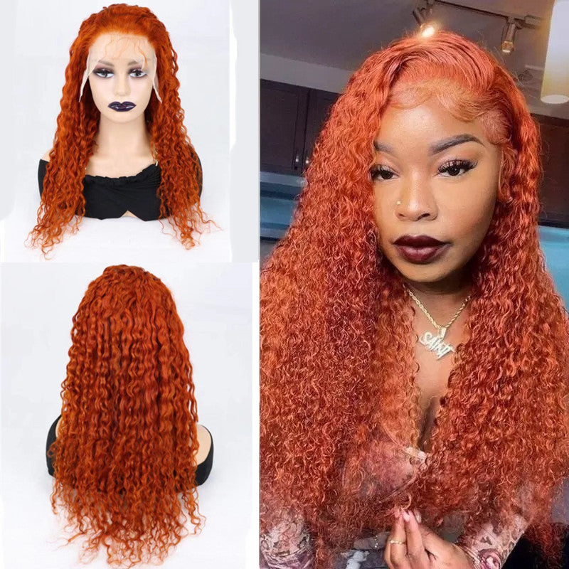 Ginger Water Wave Frontal Wig