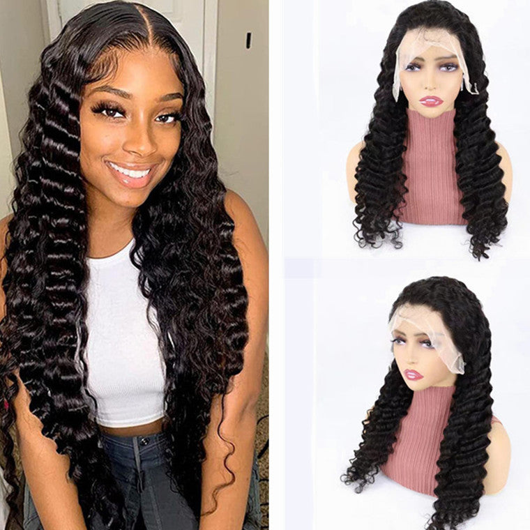 Deep Curly 13x4 Frontal Wig Human Hair