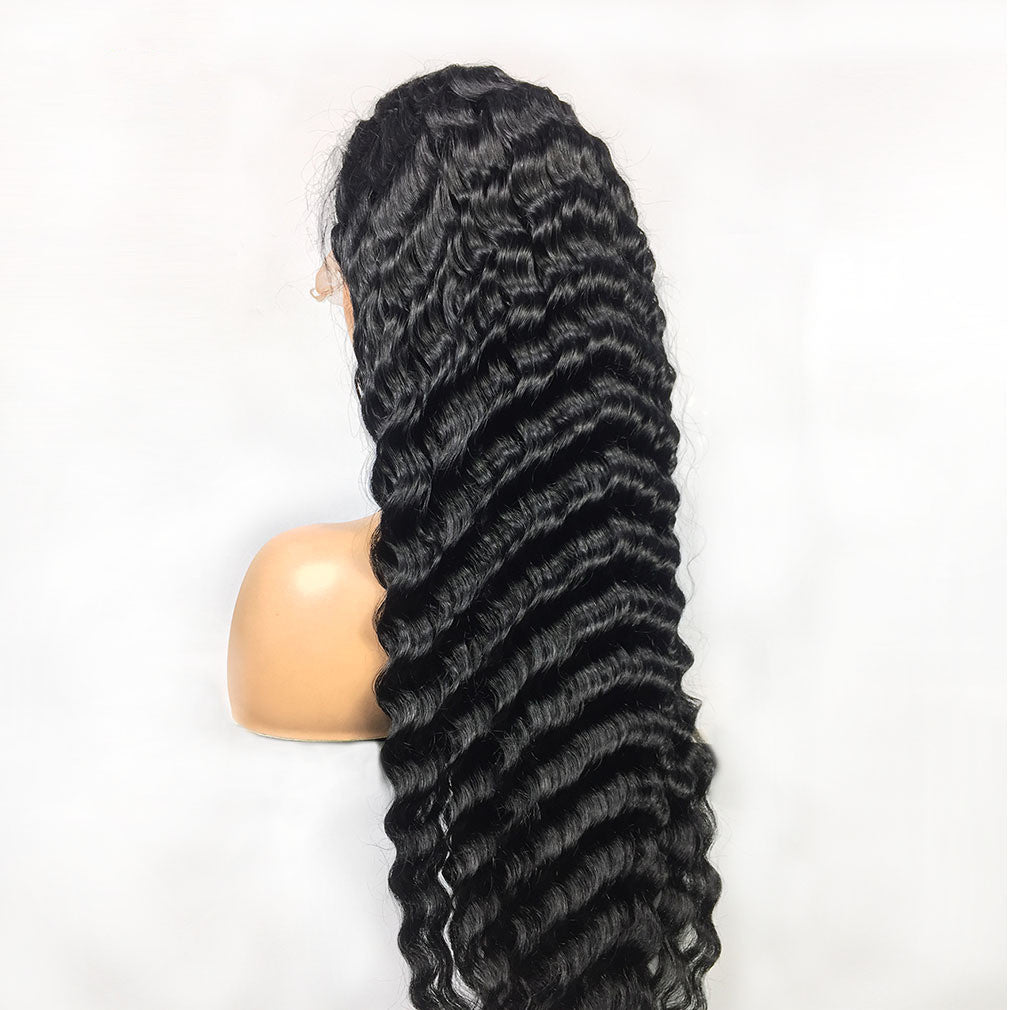 Deep Wave Human Hair Lace Frontal Wigs