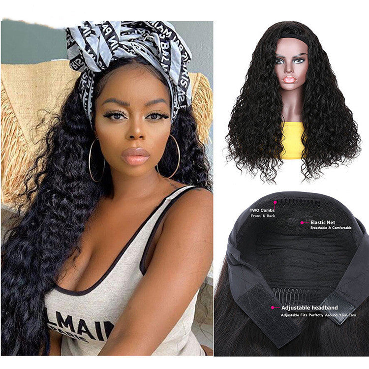 Brazilian Water Wave Headband Wigs